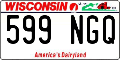 WI license plate 599NGQ