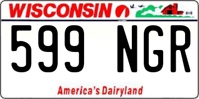 WI license plate 599NGR