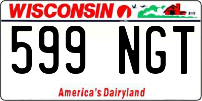 WI license plate 599NGT