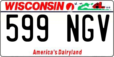 WI license plate 599NGV