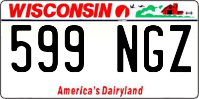WI license plate 599NGZ