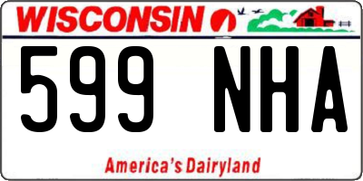 WI license plate 599NHA