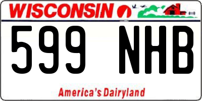 WI license plate 599NHB