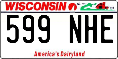 WI license plate 599NHE
