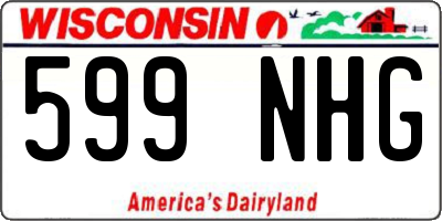 WI license plate 599NHG