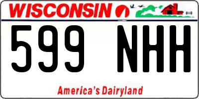WI license plate 599NHH