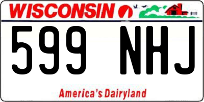 WI license plate 599NHJ
