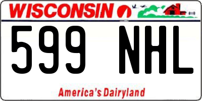 WI license plate 599NHL