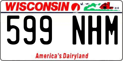 WI license plate 599NHM