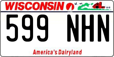 WI license plate 599NHN