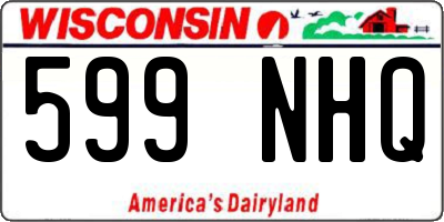 WI license plate 599NHQ