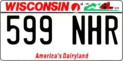 WI license plate 599NHR