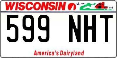 WI license plate 599NHT