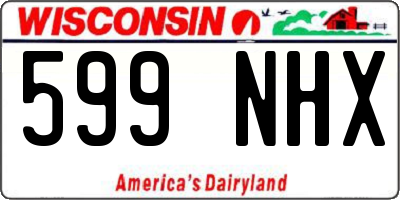 WI license plate 599NHX