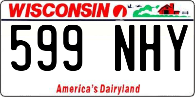 WI license plate 599NHY