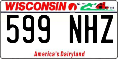 WI license plate 599NHZ