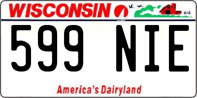 WI license plate 599NIE