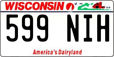 WI license plate 599NIH