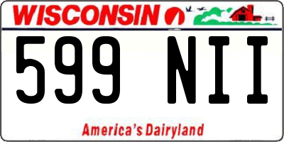 WI license plate 599NII
