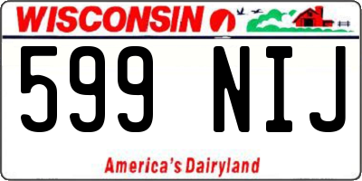 WI license plate 599NIJ