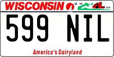 WI license plate 599NIL