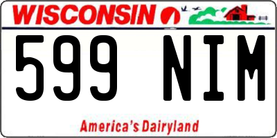 WI license plate 599NIM