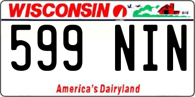 WI license plate 599NIN