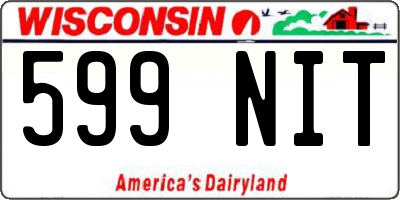 WI license plate 599NIT