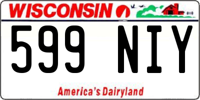 WI license plate 599NIY