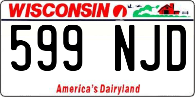 WI license plate 599NJD