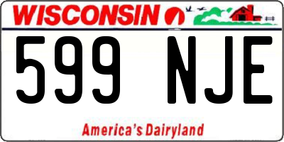 WI license plate 599NJE