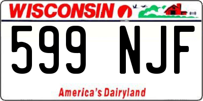WI license plate 599NJF