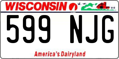 WI license plate 599NJG