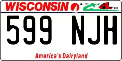 WI license plate 599NJH