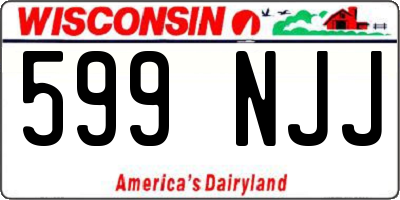 WI license plate 599NJJ