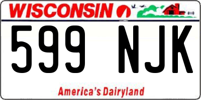WI license plate 599NJK