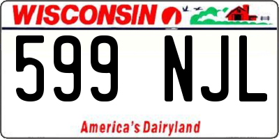WI license plate 599NJL
