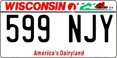 WI license plate 599NJY