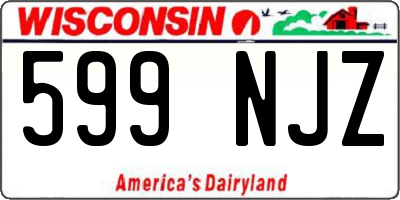 WI license plate 599NJZ