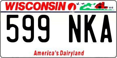 WI license plate 599NKA