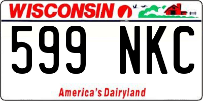 WI license plate 599NKC
