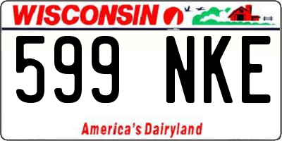 WI license plate 599NKE