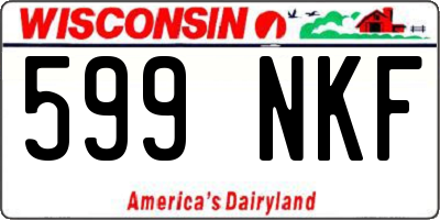 WI license plate 599NKF