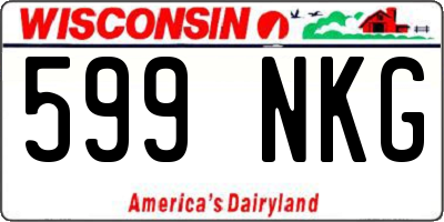 WI license plate 599NKG