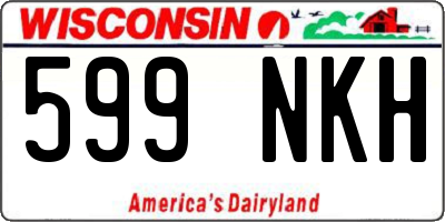 WI license plate 599NKH