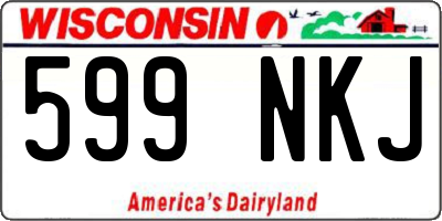 WI license plate 599NKJ