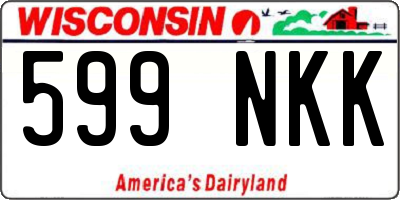 WI license plate 599NKK