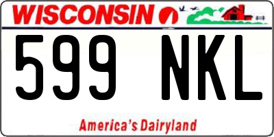 WI license plate 599NKL