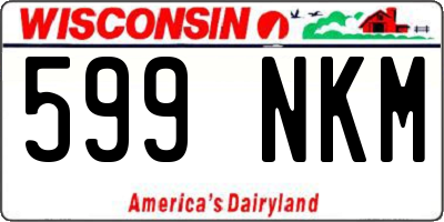 WI license plate 599NKM
