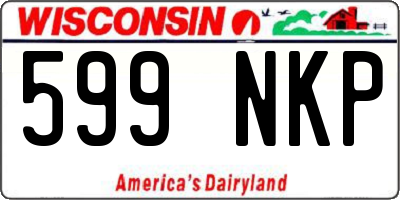 WI license plate 599NKP
